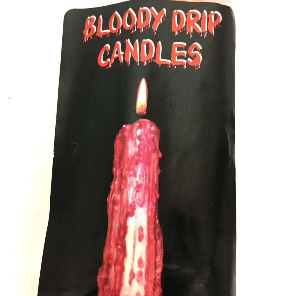 Bleeding Bloody Drip Taper HalloweenCandles Pkg of 2 NWT NOS